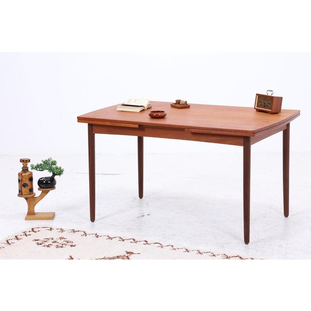 Wonderful Extendable Vintage Teak Dining Table from the 1960s Period: 1960s • Style: Mid-Century Modern • Material: Teak...