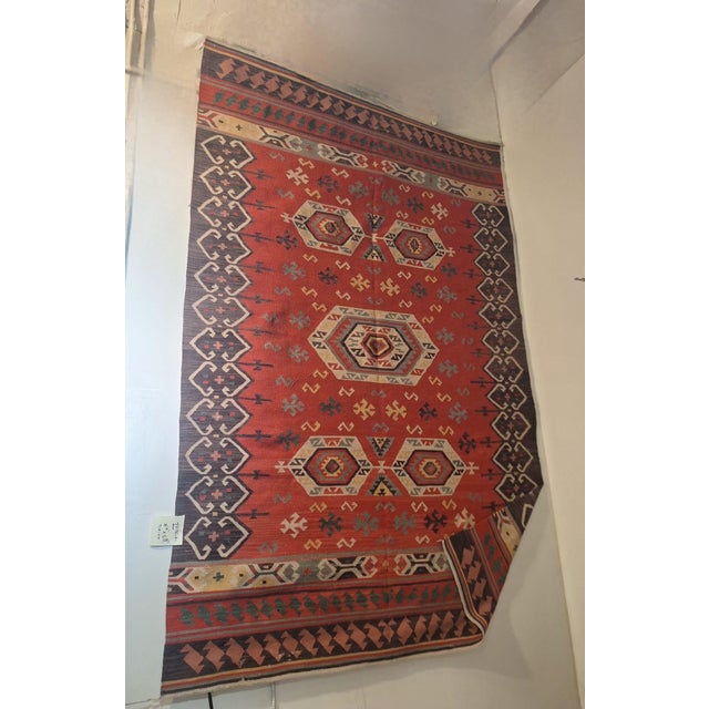 Vintage Handwoven Turkish Anatolian Kilim Rug, 8’6” X 5’8” For Sale - Image 4 of 6