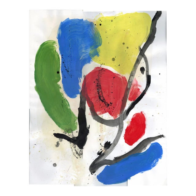 "Homage to Miro Iii" Original Watercolor Painting For Sale