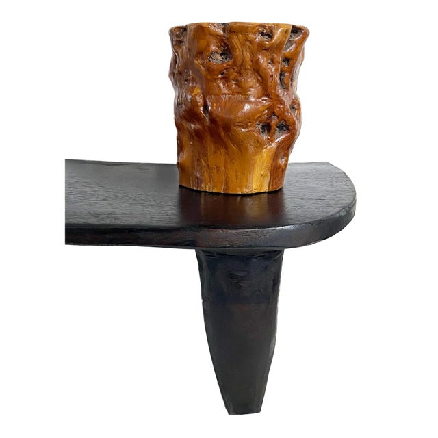 Vintage Chinoiserie Scholars Solid Natural Wood Brush/Pen Holder For Sale In New York - Image 6 of 9