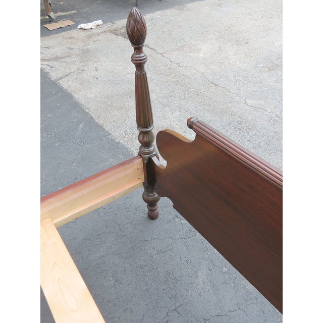 1940s Mahogany Full Size Poster Pineapple Finial Bed 6412 For Sale - Image 9 of 18