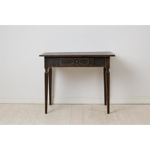 Brown Swedish Empire Desk in Rustic Paint For Sale - Image 8 of 12