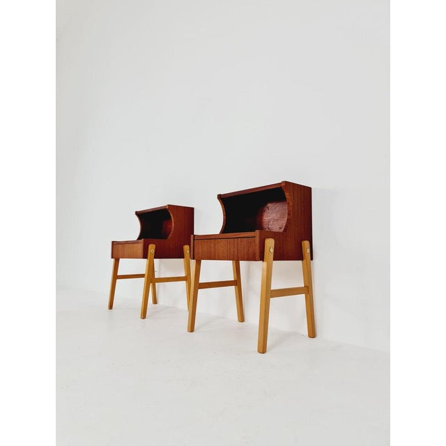 Vintage Danish Bedside Table in Mahogany, 1960s, Set of 2 For Sale - Image 10 of 11