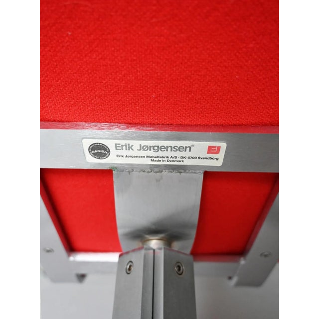 Metal Red Corona Chair from Poul M. Volther, 1961 For Sale - Image 7 of 10
