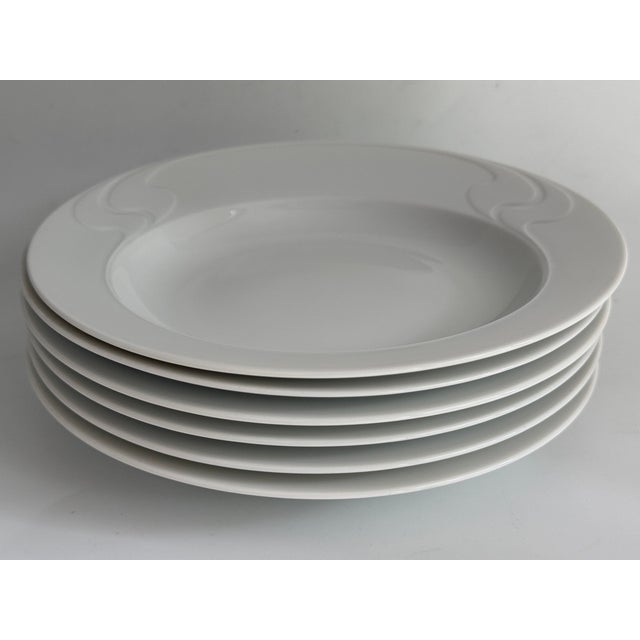 Ceramic Asimmetria Soup Plates with White Rim by Björn Wiinblad for Rosenthal Studio Linie, 1986, Set of 6 For Sale - Image 7 of 7
