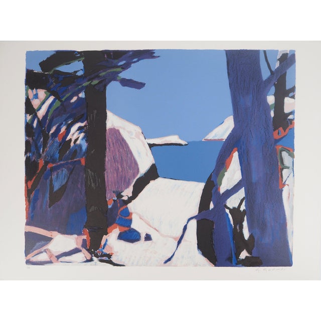 Gabriel Godard, Bord de mer, Lithograph For Sale