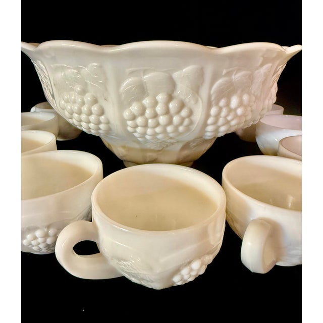 Mid 20th Century L. E. Smith Harvest Grape Punch Bowl Set - 13 pcs For Sale - Image 11 of 12