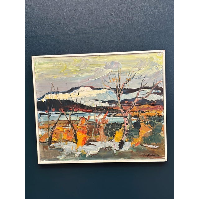 Harry Sahlin, Autumn Shore, 1973, Oil on Panel, Framed For Sale - Image 18 of 18