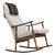 Vintage Scandinavian High-Backed Rocking Chair, 1970s For Sale