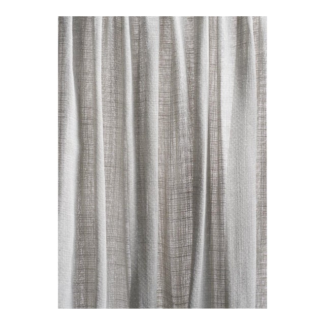 SAMPLE - Schumacher Great Basin Sheer Fabric In Dove For Sale