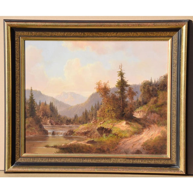 Hermann Dieste *1931 Westphalia 'Alpine Landscape' Oil on wood, framed Signed lower right Size: 40 x 50 cm (without frame)...