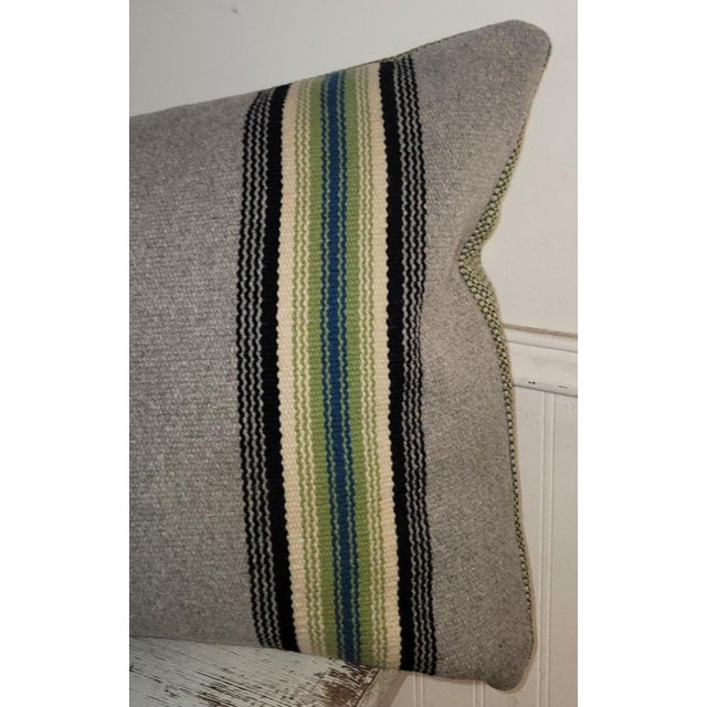 1940s Mexican Serape Wool Pillow For Sale - Image 4 of 5