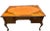 20th Century Chippendale Style Burled Wood & Walnut Leather Top Partner Desk For Sale - Image 13 of 13