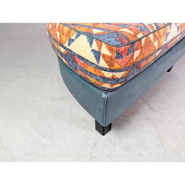 Green Sofa and Ottoman by Giorgio Soressi, 1990s, Set of 2 For Sale - Image 8 of 15