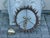 Mid 20th Century Spanish Gilt Metal Semi-Flush Crown Chandelier with Curving Foliage For Sale - Image 4 of 12
