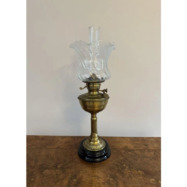 PAntique Edwardian Oil Lamp, 1900 For Sale - Image 3 of 6