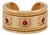 Mystic Queen Ruby Cuff Gold Ring, Size 4 For Sale