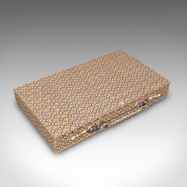 Chinese Vintage Mah Jong Game Case, Oriental, Gaming Box, Bamboo Pieces, Mid Century For Sale - Image 3 of 10