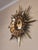 Brass Vintage MCM Brutalist Metall Brass Wall Sculpture by Curtis Jere "Sun and Moon" For Sale - Image 8 of 8