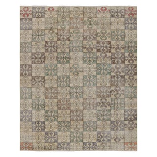 1960s Vintage Zeki Müren Rug With Polychromatic Geometric Patterns For Sale