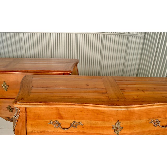 Pair Cote France Natural Wood Commodes Chairish