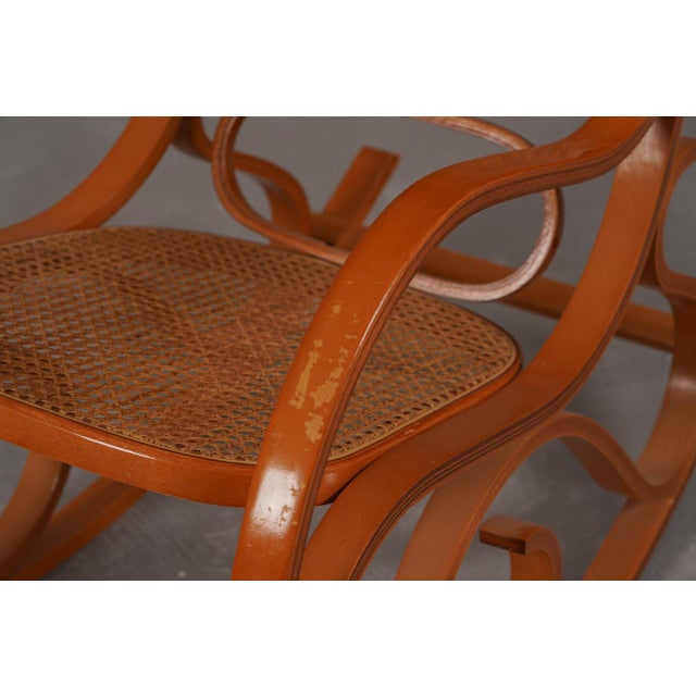 Vintage Bentwood Rocking Chair by Luigi Crassevig, Italy, 1970s For Sale - Image 13 of 16