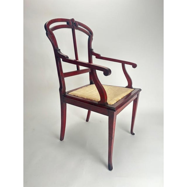 1900 - 1909 Art Nouveau Wooden Armchairs by Carlo Zen, Italy, 1900, Set of 2 For Sale - Image 5 of 16