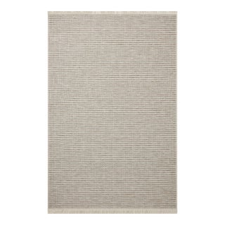 Amber Lewis x Loloi Malibu Ivory / Dove 8'-10" x 12'-2" Area Rug For Sale