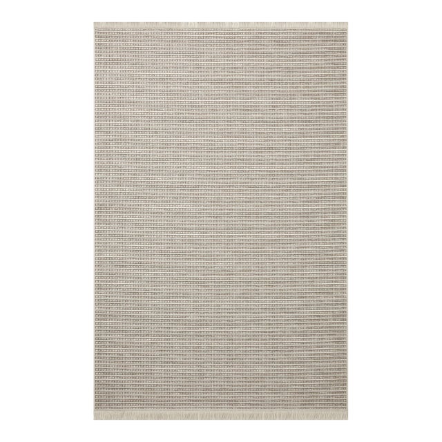 Amber Lewis x Loloi Malibu Ivory / Dove 8'-10" x 12'-2" Area Rug For Sale
