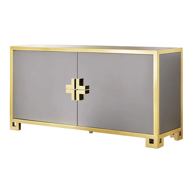 Modern Smoked Credenza For Sale