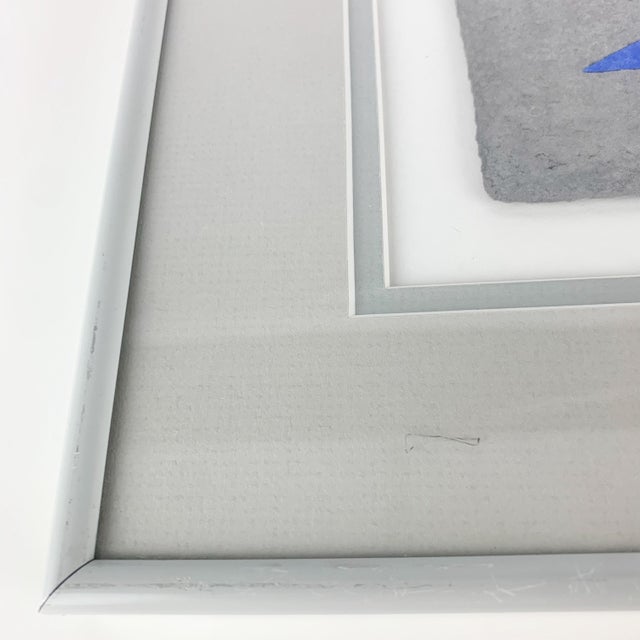 Vintage Tunkel 1988 Original Handmade Abstract Art Mixed Media Collage Framed For Sale - Image 4 of 9