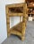 Vintage Coastal Rattan Two-Tier Console Table With Glass Top/Sold For Sale - Image 12 of 12