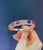 Not Yet Made - Made To Order Bochic “Capri” Red Ruby & Multi Color Sapphires Bangle Set In 18K Gold & Silver For Sale - Image 5 of 12