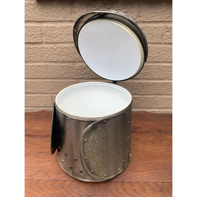 Late 20th Century Pewter Knight’s Helmet Form Ice Bucket For Sale - Image 4 of 9