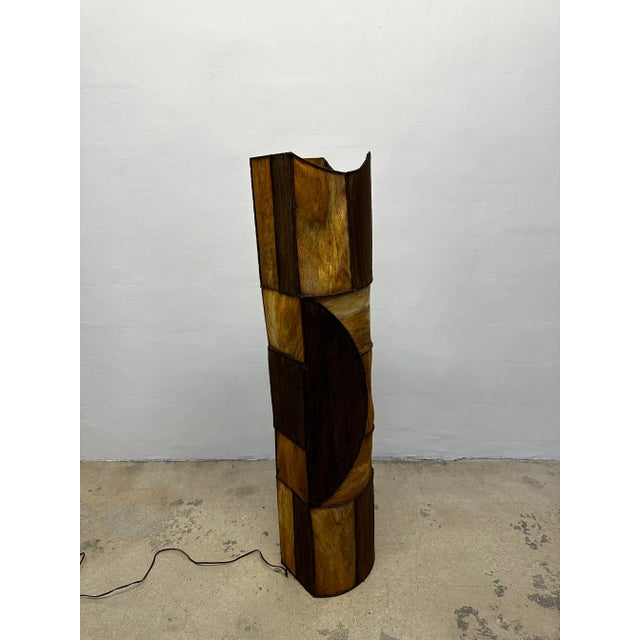 Mid-Century Modern Mid-Century Patchwork Bark Floor Lamp, 1960s For Sale - Image 3 of 13