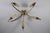 Mid-Century Brass and Glass 5-Arm Sputnik Chandelier, Germany, 1960s For Sale - Image 10 of 12