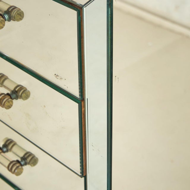 French Mirrored Chest of Drawers, 1940s For Sale - Image 9 of 11