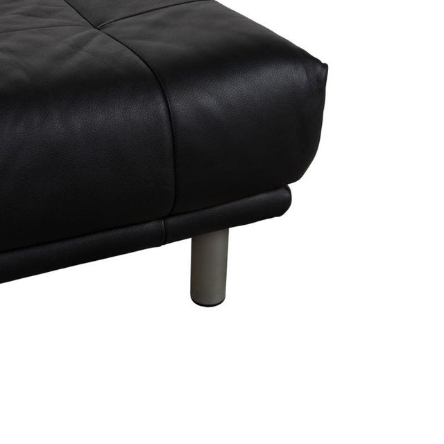 Set of BMP 418 Lounge Chair and Ottoman in Black Leather from Rolf Benz, Set of 2 For Sale - Image 9 of 18