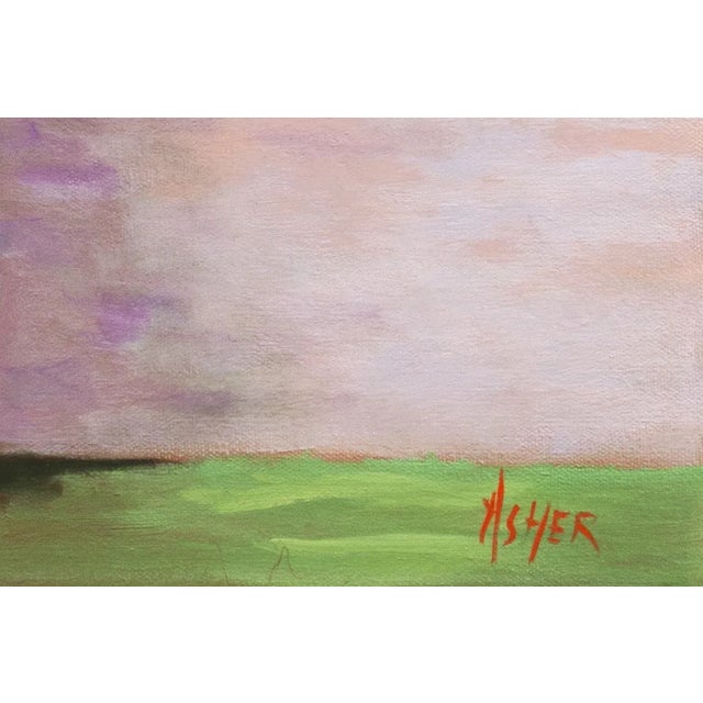 A period oil painting showing a bouquet of flowers informally arranged in a porcelain vase and set against a variegated...