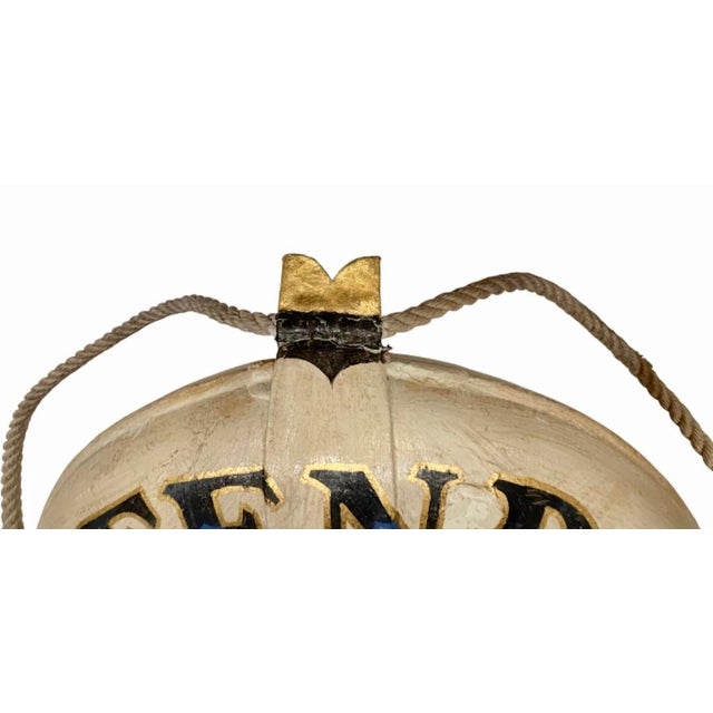 New York Yacht Club America’s Cup Defender 1895 Nautical Life Preserver 24"d For Sale - Image 4 of 9