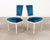 Mid 20th Century Set of Eight Louis XVI Style Painted Dining Chairs in Blue Velvet For Sale - Image 5 of 18