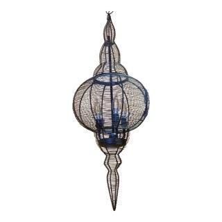 Vintage Solid Brass Moroccan Style Pendant Light For Sale