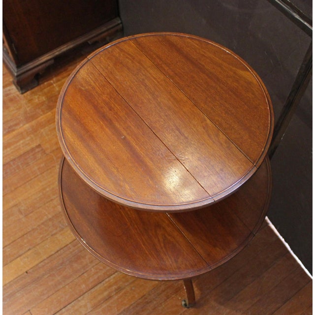 Wood Circa 1790-1810 English Georgian Drop-Side Dumbwaiter Table or Etagere For Sale - Image 7 of 8