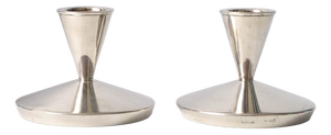 Danish Silver-Plated Candleholders by Carl Christiansen, 1960s, Set of 2