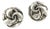 Mid-Century Sterling Georg Jensen #93 Tulip Non-Pierced Earrings For Sale