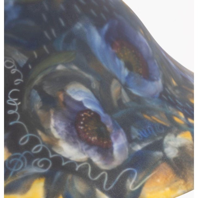 Ulla Darni Reverse Painted Glass Table Lamp For Sale - Image 4 of 13