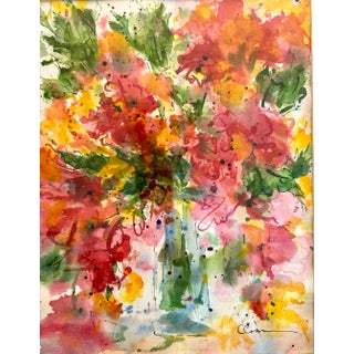 Giclee Print Watercolor Fine Art Painting “Blue Vase” For Sale