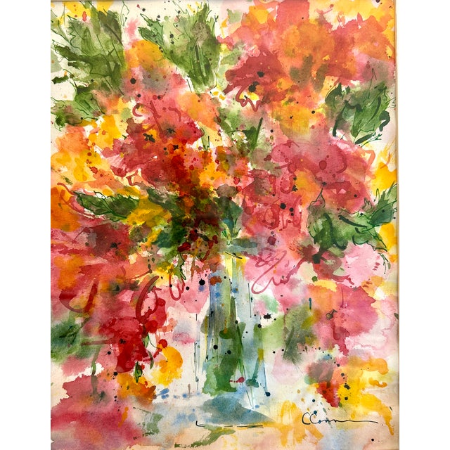 Watercolor Fine Art Painting Giclee Print Blue Vase For Sale