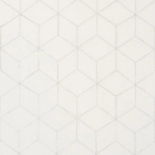 Sample - Schumacher Atria Sheer Fabric in Silver For Sale