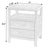 Traditional Nora 21 in. W Rectangular Wood 2 Drawer Nightstand with Open Shelf, White For Sale - Image 3 of 9